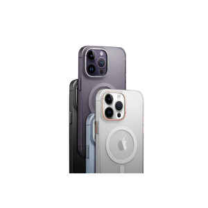 Étui de protection de luxe Netzy Deep Purple Frosted Hard PC et Canvas compatible MagSafe pour iPhone 14 Pro 14 Plus, TPU souple - Product Image 4