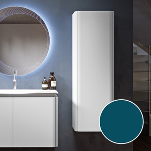 Marilyn reversibile 1 porta 3 mensola da bagno a parete colonna 130x35x43cm colore blu versione 1 - Product Image 3