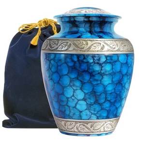 Urna de cremación de latón con obra de arte única, gran oferta, suministro funerario para adultos con cuerpo humano y diseño de flores, urna de forma única para cenizas - Product Image 4