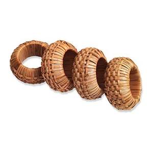 Servilletero de ratán tejido Eco Conscious para crear una mesa de comedor natural y respetuosa con el medio ambiente - Product Image 5