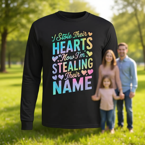 T-shirt a maniche lunghe I Stole Their Hearts Tie Dye Adoption Gotcha Day - Product Image 3