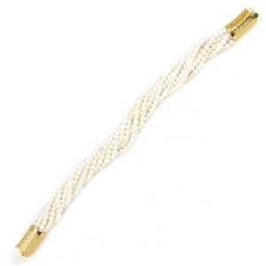 Pulsera de Perlas de Plata de Ley 925 con Diseño Trenzado de 8 Filas - Product Image 3
