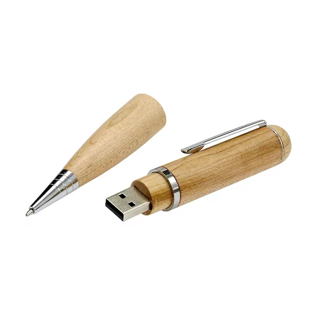 Pen Type USB Flash Drive | 128GB Pen Drive Memory Stick Eco-Friendly Wood Design