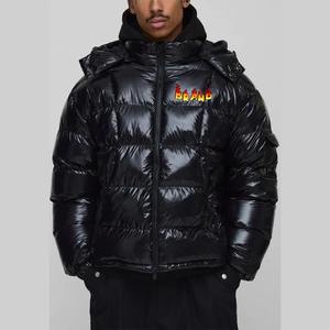 Veste coupe-vent bouffante conçue sur mesure de haute qualité pour hommes, couleur unie, imperméable, tenue décontracté pour l'hiver, veste bouffante pour homme - Product Image 1