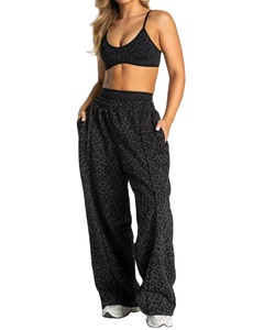 Customized Jogger Pants High Waist Cotton Fleece <b>Elastic</b> Waistband OEM Factory Supply Women Trousers - Product Image 6