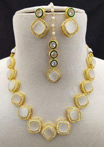 ชุดสร้อยคอหินโมนาลิซ่าที่สวยงามสำหรับผู้หญิงพร้อมต่างหูที่เข้ากันเหมาะสำหรับสวมใส่ในงานปาร์ตี้สวมใส่ในโอกาสเทศกาล - Product Image 5