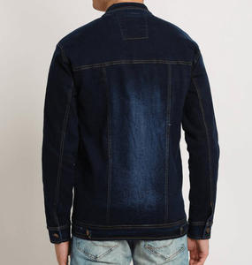 แจ็คเก็ตยีนส์ไม่มีฮู้ดปกตั้งสำหรับผู้ชายเสื้อแจ็คเก็ตยีนส์ทีมตัวแทนพิมพ์โลโก้ด้านหน้าสำหรับฤดูหนาว - Product Image 3