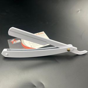 Navaja de Barbero Turca Profesional con Hoja Reemplazable, Shavette de Acero Inoxidable con Recubrimiento Blanco para Uso Facial - Product Image 5