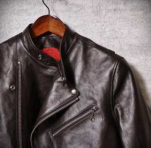 แจ็กเก็ตบอมเบอร์หนังยาวเต็มตัวสำหรับผู้ชายผลิตด้วยมือคุณภาพสูงตามสั่ง - Product Image 2