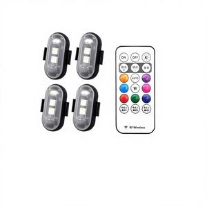Wireless LED Strobe <b>Lights</b> <b>Remote</b> <b>Control</b> 8 Colors USB Charging Waterproof Bumper Mount 1 Year Warranty for Car Motorcycle Drone - Product Image 3