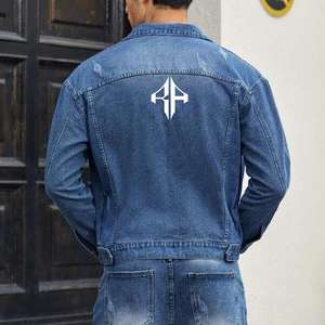 Chándal de mezclilla de invierno con cuello levantado de alta calidad de algodón 100% Color personalizado Servicio OEM/ODM de ATLANTIC - Product Image 3