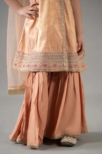 Moda hecha a mano adultos Sharara largo elegante tradicional cómodo desgaste del partido diario verano traje niñas - Product Image 5