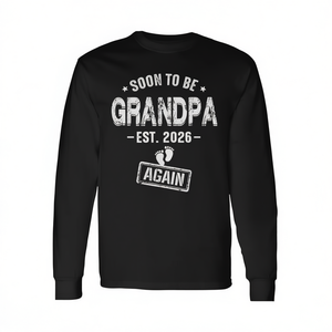 Maglietta a maniche lunghe 2026 per il prossimo nonno, promosso nuovamente al ruolo di nonno - Product Image 2