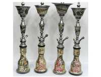 Ensemble de chicha miniature de luxe Farida Belly Dancer égyptien, 3 décorations en nacre, qualité supérieure, Oud Tabla Shisha, fumer, acier inoxydable