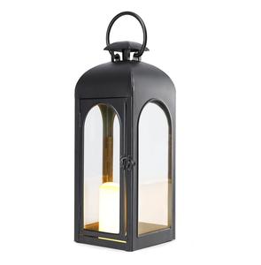 Linternas de aluminio fundido de diseño moderno con revestimiento negro para el hogar y la boda Iluminación de mesa Decoración Linternas de velas - Product Image 2