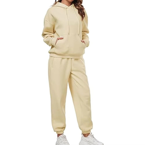 Manufacturer Acid Washed Vintage Hoodie Sweatpants 2 Piece Set Streetwear Hoodie Joggers Sweat <b>Pant</b> Tracksuits Women - Product Image 3