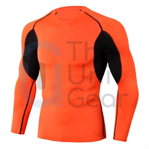 Haute qualité hommes Sport Compression chemise personnalisé serré t-shirt pour Fitness Gym nouvelles couleurs unies respirant Rash Guard pour - Product Image 2