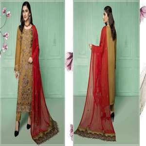 Heavy Embroidery Work Pakistani Salwar Kameez Beautiful Dresses Luxury Dresses <b>Indian</b> and Pakistani Whole Sale <b>Top</b> Selling Suits - Product Image 4