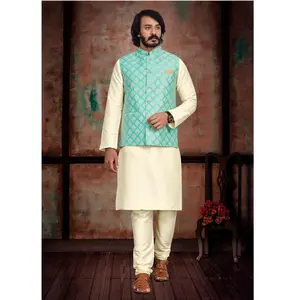 Salwar Kameez pakistanais taille personnalisée pour tenue décontractée/dernier style Salwar Kameez pour hommes, nouvel arrivage 2024