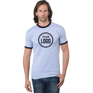 เสื้อยืดคอตตอน100% ทรงพอดีตัวแนววินเทจของผู้ชายเสื้อคอและแขนตัดขอบผ้านุ่มน้ำหนักเบา - Product Image 2