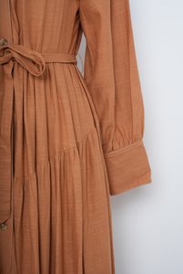 YXD155<span class=keywords><strong>เด</strong></span><span class=keywords><strong>รส</strong></span>ยาวสีทึบขอบกว้างปรับเอวได้สายรัด<span class=keywords><strong>ผ้า</strong></span><span class=keywords><strong>ลินิน</strong></span>2026 Eid TikTok <span class=keywords><strong>IG</strong></span> ปรับแต่งได้ขายส่ง - Product Image 4