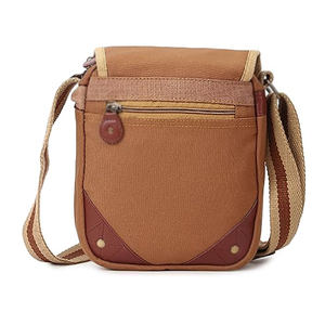 Sac messager unisexe en toile avec motif Saffiano, sangle réglable, fermeture éclair, pliable, capacité de 1 à 1,9 L, portable pour les voyages - Product Image 4