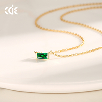 CDE YN1195 collier en argent Sterling 925 carré Zircon CZ avec placage au rhodium Design de mode à la mode pour les mariages en gros