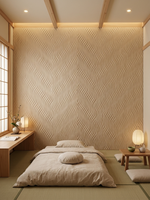 Panneau mural décoratif en film PVC à effet d'ondulation d'eau de 3 mm, design unique, panneau mural 3D, panneau MDF artistique de 3 mm, léger et flexible