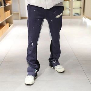 Venta al por mayor 2024 Custom Flare Track Pants Streetwear French Terry Fleece Baggy Joggers Hombres Flare Sweat Pants Hombres - Product Image 4