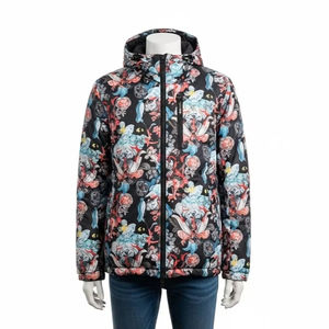 Veste réversible imprimée en polyester, légère, double face, coupe-vent, décontractée, pour hommes et femmes, vêtements de rue - Product Image 1