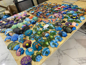 เปลือกหอยหอยเชลล์ตกแต่งด้วยมือสำหรับการตกแต่งที่ได้รับแรงบันดาลใจจากมหาสมุทรเหมาะสำหรับการตกแต่งบ้านงานอีเวนต์และชายหาด - Product Image 5