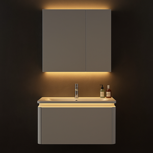 Lavabo intelligent Tenture murale commerciale Étanche Rangement personnalisé à DEL Armoire à miroir de salle de bain en acier inoxydable - Product Image 6