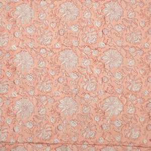 ผ้าคอตตอนลายดอกไม้สีขาวอินเดียพิมพ์ลายดอกไม้ใน100% สำหรับลานกลางแจ้งของผู้หญิงกระเป๋าสำหรับเด็กผู้ชายเด็กผู้หญิง - Product Image 1