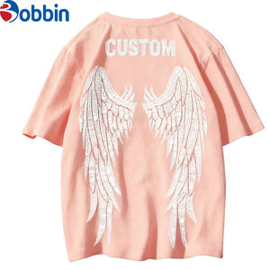 Camisetas Personalizables con Gráficos de Diamantes de Imitación, Camisetas Extra Grandes con Logotipo de Marca Personalizado, Camisetas de Hombros Caídos para Hombre - Product Image 6