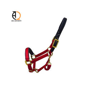 Harnais réglable en cuir tressé souple rembourré avec boucles confortables, personnalisable en couleur/logo - Product Image 2