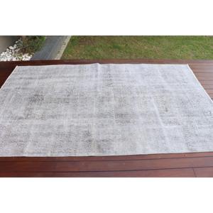 Tapis turc gris ombré en laine, 4,9 x 8,2 pieds - Product Image 3