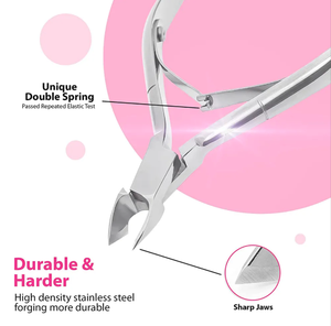 Pince à ongles à cuticules à lame incurvée finition miroir tondeuse tranchante pour ongles épais et incarnés pince à ongles à pointe de 3mm - Product Image 5