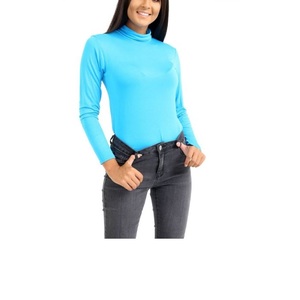 Nuevo diseño de suéter de invierno de cuello alto para mujer, suéter de punto, camiseta de manga larga personalizada para mujer, proveedor de proveedor BD - Product Image 1