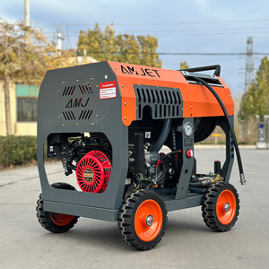 Limpiador de alcantarillado de gasolina 2610psi 45lpm para tuberías de hasta 400mm Lavadora a presión activada eléctricamente para desbloqueo de tuberías Lodo Remo - Product Image 5