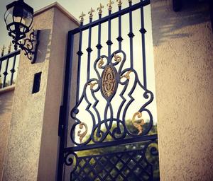 Wrought Iron Gate Decorative Component <b>Leaves</b> Forged Element for Window Railing Fence Decoration Ornament Galvanized Iron Gate - Product Image 3