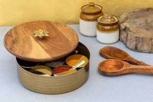 Boîtes cadeaux multifonctions les plus vendues de haute qualité Boîte à épices de vente chaude Boîte Masala stockage et conteneur de nourriture - Product Image 4