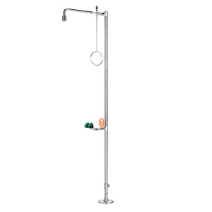 Doccia corporea con doccia oculare, acciaio inossidabile, montaggio a pavimento, BR 832095, DVGW - Product Image 1