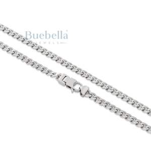 Venta caliente 925 Plata oro blanco VVS Moissanite Hip Hop cadena cubana 4mm ancho collar oro blanco cadena cubana - Product Image 4