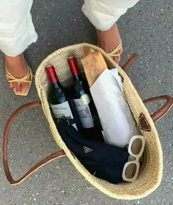 Bolso de paja de algas marinas de tendencia caliente para mujer, vacaciones en la playa, logotipo personalizado aceptable OEM en Vietnam, venta al por mayor - Product Image 5