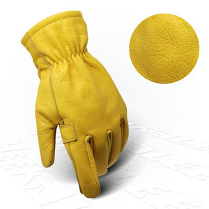 Peau de vache à grain jaune mousse de haute qualité anti-dérapant impact étanche jardinage main protection gants - Product Image 3