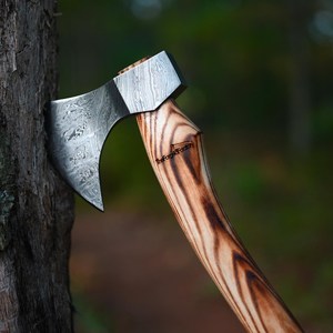 Handmade Damascus Steel Pizza <b>Axe</b> with Wood Handle Custom Logo Outdoor <b>Camping</b> Hatchet Factory Direct Supply drop shipping <b>axe</b> - Product Image 5