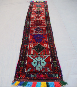 Handmade Wool <b>Runner</b> Rug light blue and flower pattern hand knotted turkish knot <b>for</b> kitchen living room <b>Hallway</b> <b>Carpet</b> - Product Image 3