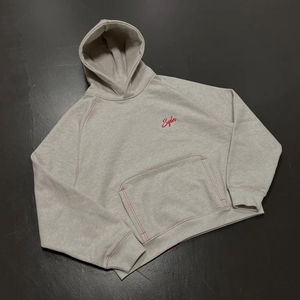 OEM Custom Heavyweight Cotton Acid Wash Embroidery <b>Hoodie</b> and Sweatpants Set <b>Plain</b> Blank Vintage Sweatsuits Tracksuits for Men - Product Image 2