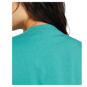 Débardeurs tendance pour femmes, écologiques, anti-rétrécissement, décontractés, 100% coton jersey, respirants, manches courtes, logo sur le devant - Product Image 5