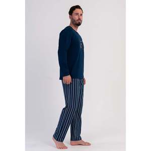 Conjunto de Pijama para Hombre CEPLI ERKEK P.SUPREM con Cuello Redondo y Manga Larga - Azul Marino - Azul Marino - Product Image 3